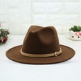 thumbnail image 1 of ZSQDM Western Cowboy Hat for Women Classic Roll Up Buckle belt Women Retro Wide Brim Cowboy Hat beanie of Men Hats Bucket Hats Headache Relief Cap, 1 of 5