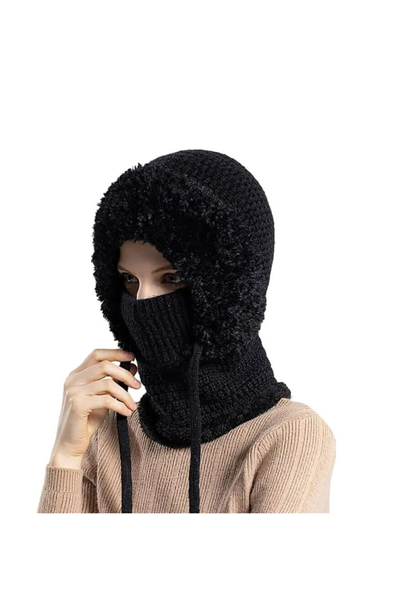 ZSQDM Winter Knitted Hat Warm Cycling Ski Women Windproof Hood Heavyweight Thermal Fleece beanie of Men Sun Hats Bomber Hats Hat Racks for Baseball Caps Wall