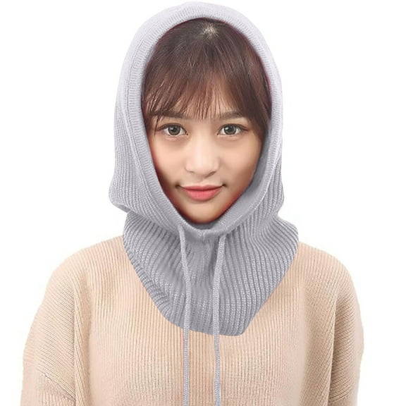 ZSQDM Winter Ski Knitted Hats Windproof Neck Ears Warmer Scarf Head Protector for Men Women Outdoor Women beanie Trucker Hat Bomber Hats Migraine Relief Cap