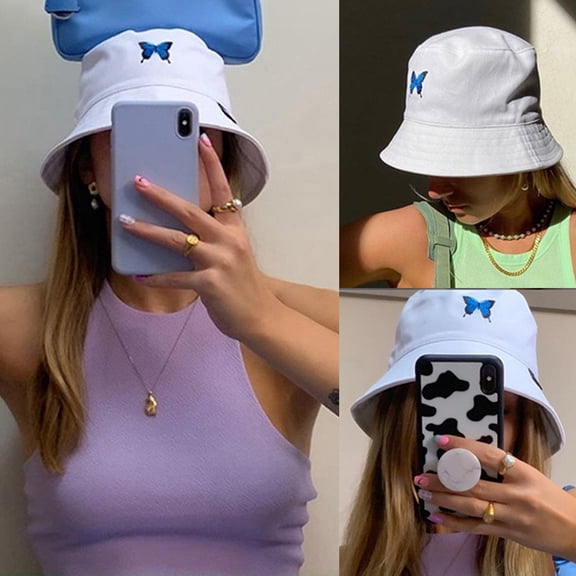 ZSQDM Women Cap -Sunburn Embroidery Sun Hat Bucket Foldable Baseball Caps beanie of Men Hats for Women Bucket Hats Scrub Caps