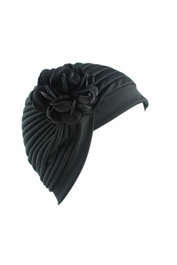 ZSQDM Women Flower Indian Stretch Turban Hat Chemo Cap Hair Scarf Headwrap Bk Women beanie Mission Cooling Hat Baseball Caps Hat Storage for Baseball Caps