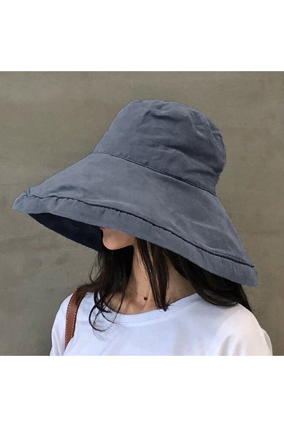 ZSQDM Women Japanese Foldable Solid Color Leides Fisherman Hat Elegant beach Hat Women beanie Captain Hat Sun Hats Shower Caps for Women Reusable Waterproof