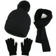 thumbnail image 1 of ZSQDM Women or Men Autumn Winter Warm Cute Hat Scarf Gloves Slouchy Three Pieces Winter Snow Knit Cap Screen Mittens Scarves Sets beanie Toddler Sun Hat Scarf Hat or Gloves Valve Stem Caps, 1 of 3