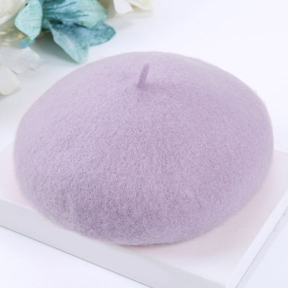 ZSQDM Women New Solid Color Adjustable Wool beret Wool Warm Hat In Autumn and Winter Women beanie Hat Holder berets Shower Caps