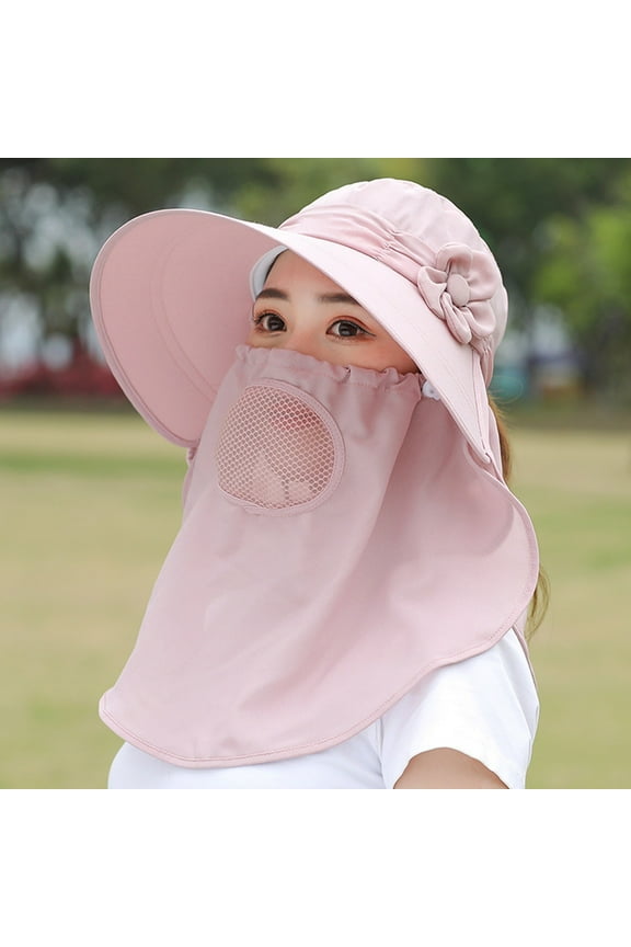 ZSQDM Women Outdoor Sport Fishing Hiking Hat Uv Protection Face Neck Flap Sun Cap Hat Women beanie Cowboy Hats for Women Baseball Caps Baseball Caps for Men & Women