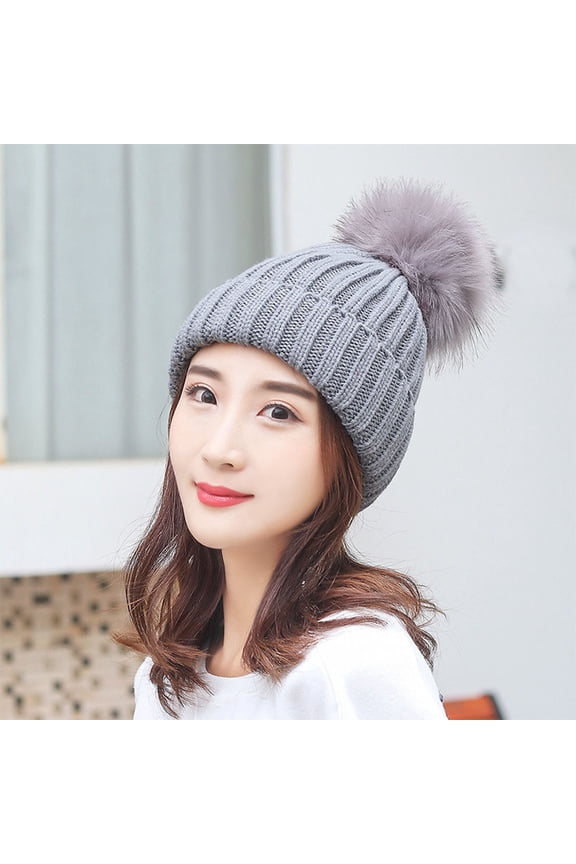 ZSQDM Women Winter Hats Thick Cable Women Hat Warm Fleece Lined Knitted Soft Cap beanies Hat Hanger Bomber Hats Swim Cap for Braids and Dreadlocks Women