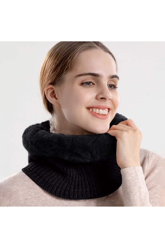 ZSQDM Women Winter Slouchy Knit Warm Hats Cap Scarf Integrated Pullover Cap Cute Outdoor Ear Protection Cap Knitted Hat Women beanie Lift Hard Hat Bomber Hats Scrub Cap