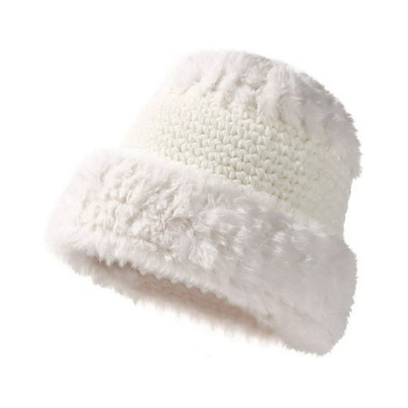 ZSQDM Women's 2023 Autumn/Winter Fashion Plush Warm Fisherman Hat beanie Cowboy Hats Bomber Hats Shower Caps for Women Disposable