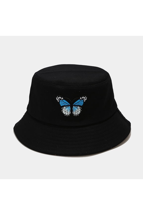 ZSQDM Women's Butterfly Printing Sunshade Fisherman's Hat Basin Hat Outdoor Bucket Hat Women beanie Bros Hats Bucket Hats Migraine Cap