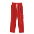 thumbnail image 1 of ZSQDM Women's Casual Pants Men's Jeans Red Women blendingpants Polyester XL, 1 of 5