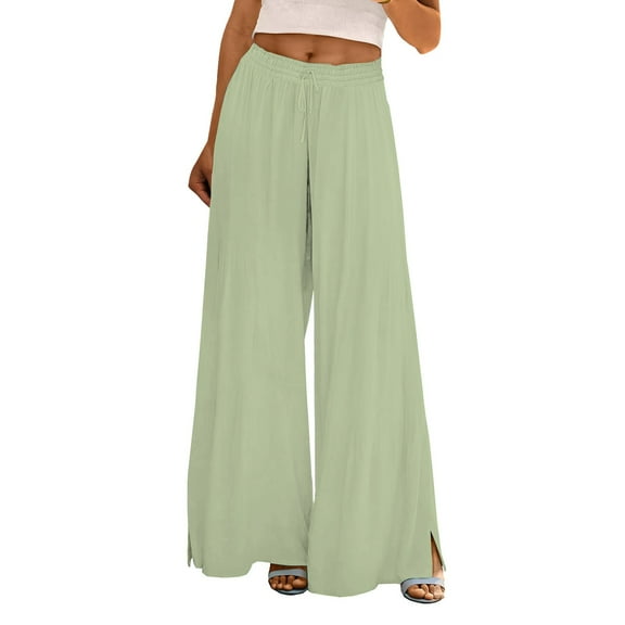 ZSQDM Women's Casual Pants Women's Trousers Suit Light Green The trousers Polyester,Spandex M