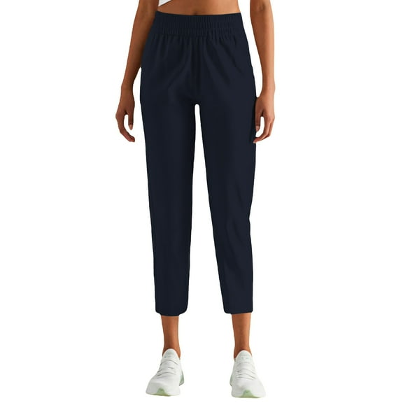 ZSQDM Women's Casual Pants Yoga Pants Black Women polyester fiberpants Polyester,Spandex L