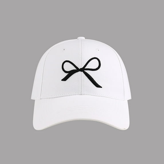 ZSQDM Women's Embroidered Bow Baseball Cap Versatile for Spring and Summer Small Cap Cycling Camping Fashionable Cap beanies Hats Baseball Caps Baseball Cap Women