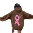 thumbnail image 1 of ZSQDM Women's Hoodies Sweatshirts Women Hoodies with Zipper Breast Cancer Awareness Ribbon Hoodies for Women Oversize Fleece Soft Long Sleeve Sweatshirt Pullover Top Polyester (Xl), 1 of 5