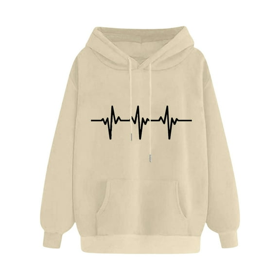 ZSQDM Women's Hoodies Sweatshirts Womens Casual Sweatshirt Crewneck Cute Relaxed Fit Tops Sweatshirt with Hood Fashion Hoodie Sports Women Tops Winter Clothing Y2K Top Casual Loose Cotton Hoodies L)