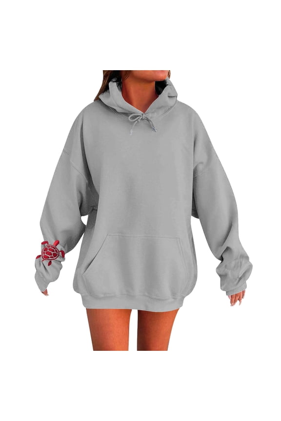 ZSQDM Women's Hoodies Sweatshirts Womens Crewneck Sweatshirt Casual Loose Fitting Tops T Shirt Women Preppy Embroidered Hoodies Y2K Graphic Cute Teen Girls Oversized Sweatshirt (Xxxxxl)