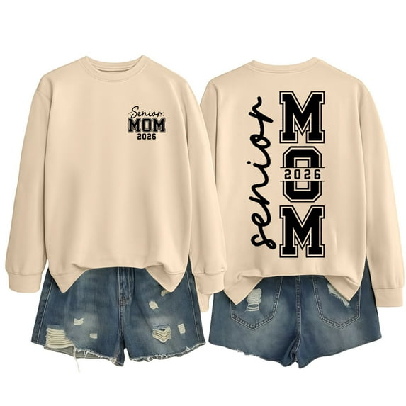 ZSQDM Women's Hoodless Sweatshirt Cozy Pullover Sweater Senior Mom 2026 Shirt Graduation T Shirts Graduate Tshirt Short Sleeve Womens Tops V Neck Graphic Tees Polyester (L)