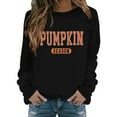thumbnail image 1 of ZSQDM Women's Hoodless Sweatshirt Hoodie Women Pumpkin Season Sweatshirt Women Crewneck Long Sleeve Thanksgiving Fall Shirt Halloween Holiday Pullover Tops Polyester Women Blending Sweatshirt (Xxxl), 1 of 6