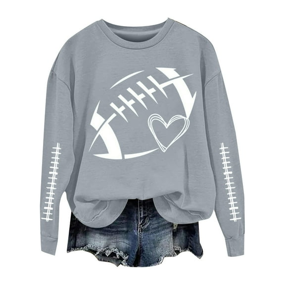 ZSQDM Women's Hoodless Sweatshirt Short Sleeve Zip Up Hoodie for Women Football Sweatshirts for Women 2026 Plus Size Funny Graphic Long Sleeve Crewneck Shirts Casual Pullover Tops Polyester (Xl)