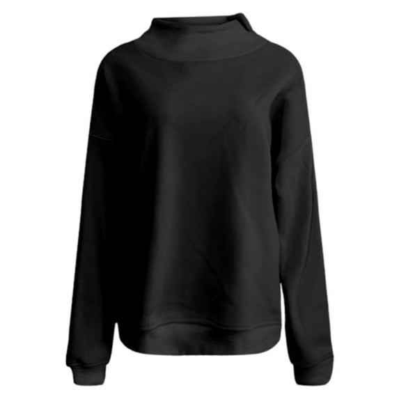 ZSQDM Women's Hoodless Sweatshirt Women Zip Up Hoodie Womens Turtleneck Pullover Long Sleeve Hoodies Tops Fall Fashion Outfits 2025 Clothes Polyester Fiber Women Blending Sweatshirt (Xxxl)