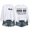 thumbnail image 1 of ZSQDM Women's Hoodless Sweatshirt Zip Up Hoodie with Pockets Senior Mom 2026 Shirt Graduation T Shirts Graduate Tshirt Short Sleeve Womens Tops V Neck Graphic Tees Polyester (S), 1 of 4