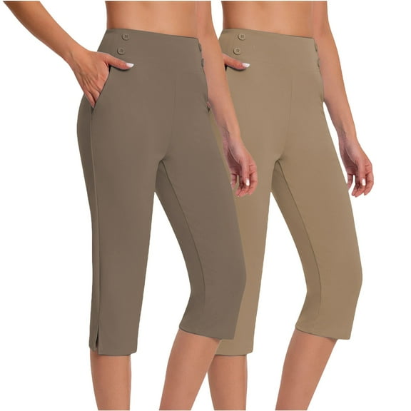 ZSQDM Women's Legging Women's Jumpsuit Coffee Women blendingpants Polyester,Spandex L