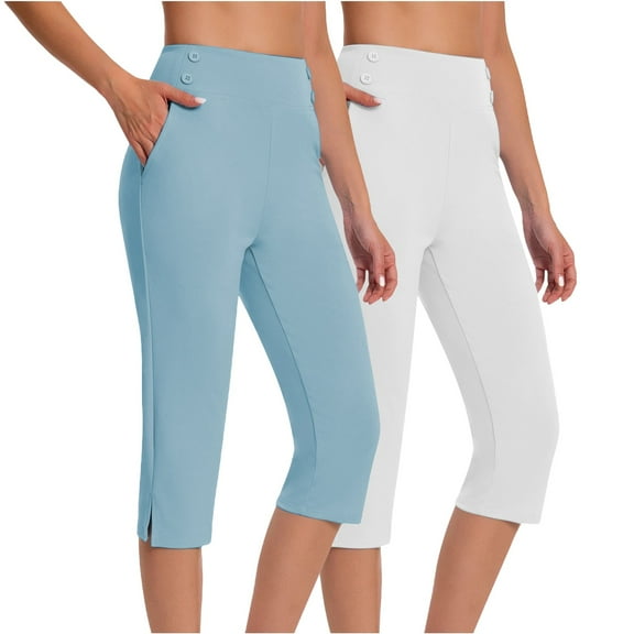 ZSQDM Women's Legging Yoga Pants Sky Blue Women blendingpants Polyester,Spandex XXXL