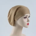 thumbnail image 1 of ZSQDM Women's Muslim Elastic Band Ethnic Hijab Solid Color Adjustable Small Cap Tube Cap Wrapped Turban Cap Lace Up beanie for Women Golf Hat Bomber Hats Swimming Cap for Women, 1 of 3