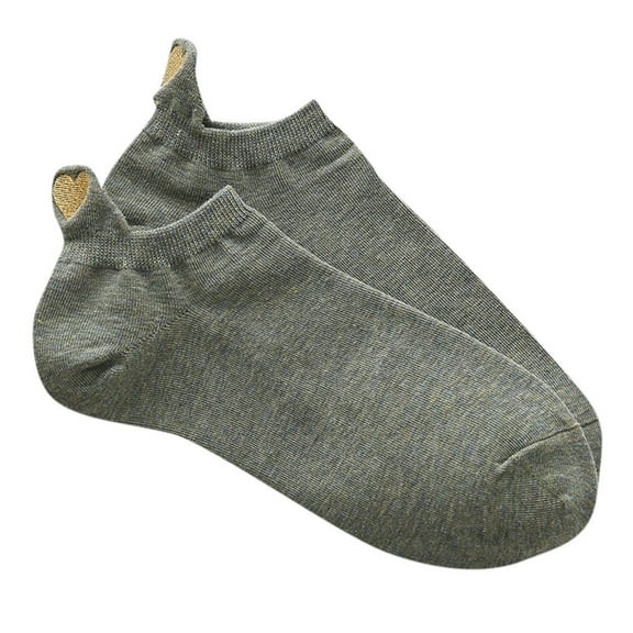Heart Print Athletic Socks - WCJM: Women's Short Cotton Ankle Socks for Casual, Running, and Sport Fashion Wear