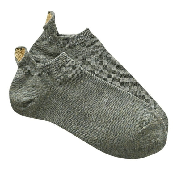Heart Print Athletic Socks - WCJM: Women's Short Cotton Ankle Socks for Casual, Running, and Sport Fashion Wear