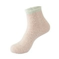 thumbnail image 1 of ZSQDM Women's Socks Womens Fuzzy Socks Cozy Winter Cabin Slipper Warm Fleece Soft Thick Comfy Socks Ankle Athletic Running Socks, 1 of 9