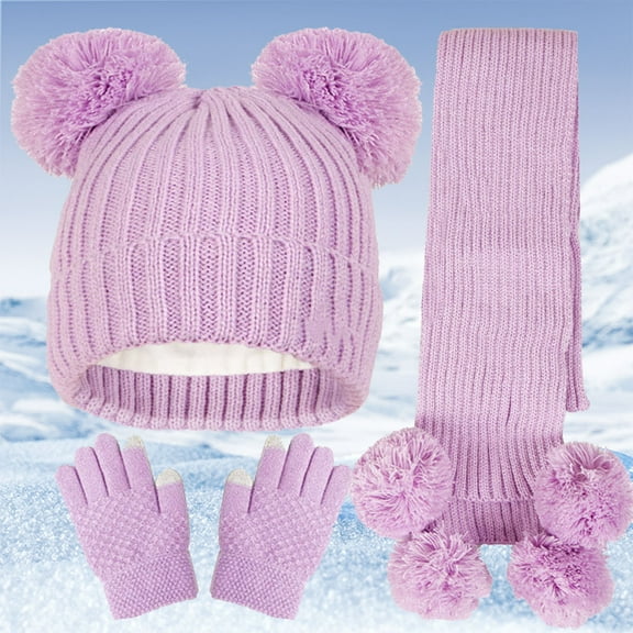 ZSQDM Women's Solid Color Hat Scarf Two Piece Stock Double Hat Long Bib Suit beanies Custom Hat Scarf ,Hat,& Gloves Cat Nail Caps