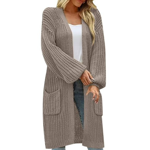 ZSQDM Women's Solid Sleeves Loose Large Pockets Casual Knitted Sweater Cardigans Cardigans Women's Oversized Sweater Casual Loose Crew Neck Side Split Jumper Tops Womens Short Sleeve Sweater(M)