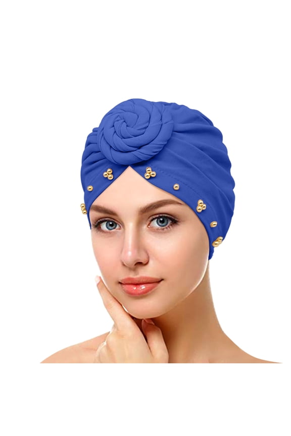 ZSQDM Womens Fashion Elastic Solid Color Comfortable Cap beaded Large Cap for Women Women beanie Gulf of America Hat berets Baseball Caps