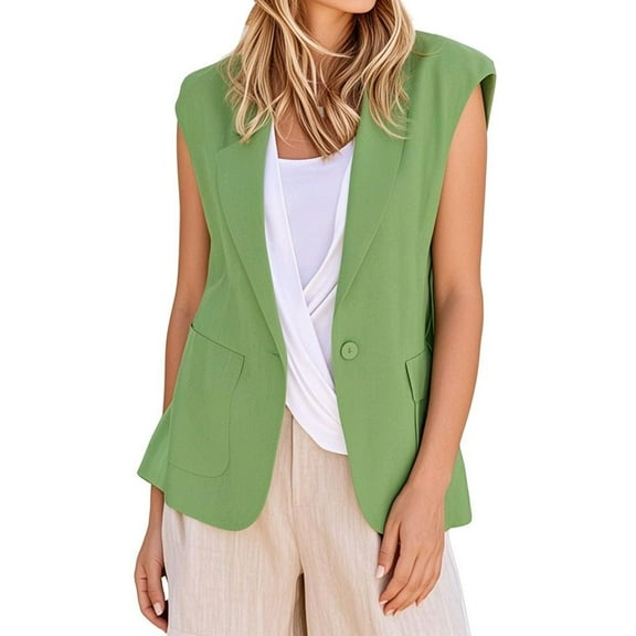 ZSQDM Womens Herringbone Tweed Single Breasted Waistcoat Casual Office Wear Vest Sleeveless Jacket Womens Petite Coat Women Blending Coats Ladies' Casual Short-Sleeved Top Shirt (Xxxxxlï¼