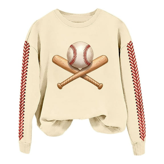 ZSQDM Womens Hoodless Sweatshirt Casual Thicken Warm Half High Collar Knitted Sweater Base Top Baseball Mom Sweatshirt for Women Crewneck Top Softball Casual Sport Shirt Plush Crew Neck Hoodie(L)