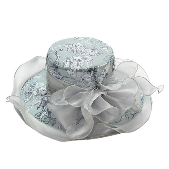 ZSQDM Womens Ladies Organza Church Wide Brim Tea Party Wedding Hat Fancy Women beanie Visor Hats for Women Baseball Caps Welding Cap