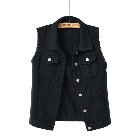 ZSQDM Womens Vest Top 2025 Trendy Academia Steampunk Waistcoat Racerback Vest Blazer Women S Plus Size Jacket Women's Linen Shirt A Woman in A Light-Colored Denim Vest(Xxxxxl）