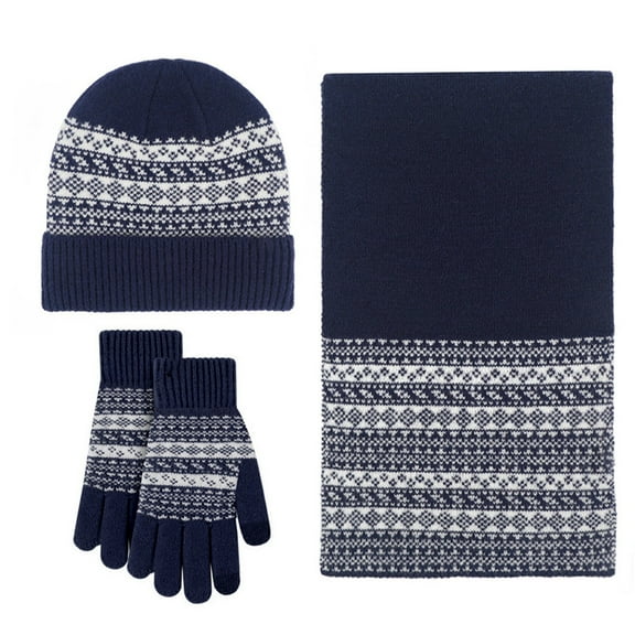 ZSQDM Womens Winter beanie Hat Scarf Gloves Set Touchscreen Gloves Long Scarf Thick Warm Knit Caps Gift for Women Men beanie for Women Hat Washer Cage Scarf Hat Gloves Baseball Cap Washing Cage