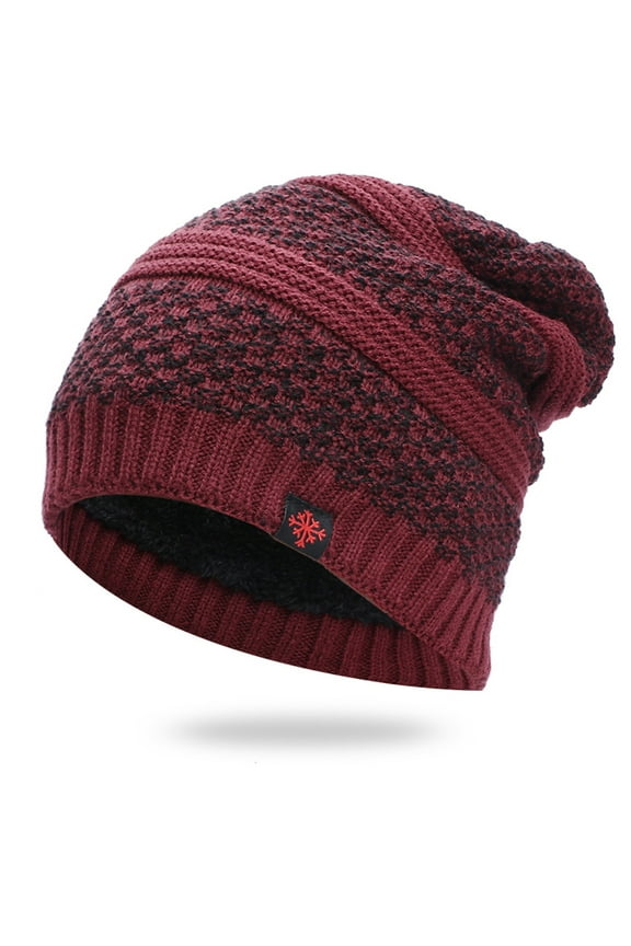 ZSQDM Woolen Hat Winter Plus Velvet Hat Outdoor Cycling Warmth Unsix Hood Ski Hat beanie Von Dutch Hat Baseball Caps Womens Hats Baseball Caps