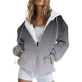 thumbnail image 1 of ZSQDM Y2K Zip Up Hoodie Zip Up Hoodie For Women Solid Color Oversized Cropped Short Coats Korean Fashion Harajuku Hooded Sweatshirts E Women'S Polyester Hoodie (Xl), 1 of 4