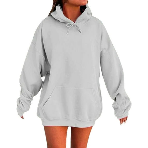 ZSQDM Zip Hoodies for Women Women's Pullover Hoodies Teen Girls Trendy Fall Fashion Tops Hooded Sweatshirts Women Sweater Women Blending Sweatshirt (L)