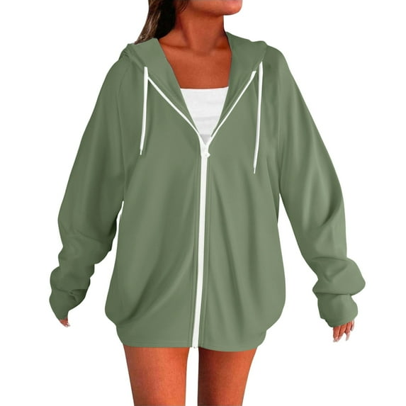 ZSQDM Zip Up Jackets for Women Fall Basic Lightweight Sweatshirt Print Shirts Drawstring Full Zip Hoodies Red Cardigan for Women Women's Sweater Casual Jumper Tops Sweater Sets for Women(Xl)