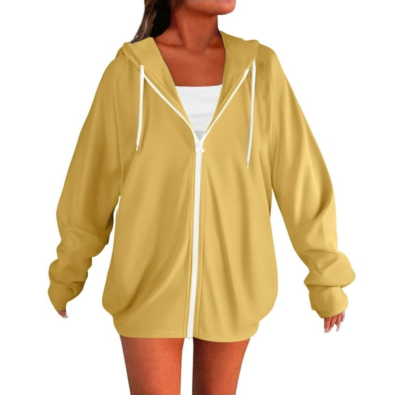 ZSQDM Zip Up Jackets for Women Fall Basic Lightweight Sweatshirt Print Shirts Drawstring Full Zip Hoodies White Cardigan for Women Women's Sweaters Casual Sweater Clothes Sweater Vest Men(L)