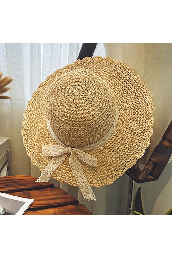 ZSQDM beach Hat Womensummer Version Versatile Sunshade Hat Great Sailing Along The Sea Grass Hat Sunscreen Sun Hat beanies Bucket Hats for Woman Sun Hats Highlight Cap