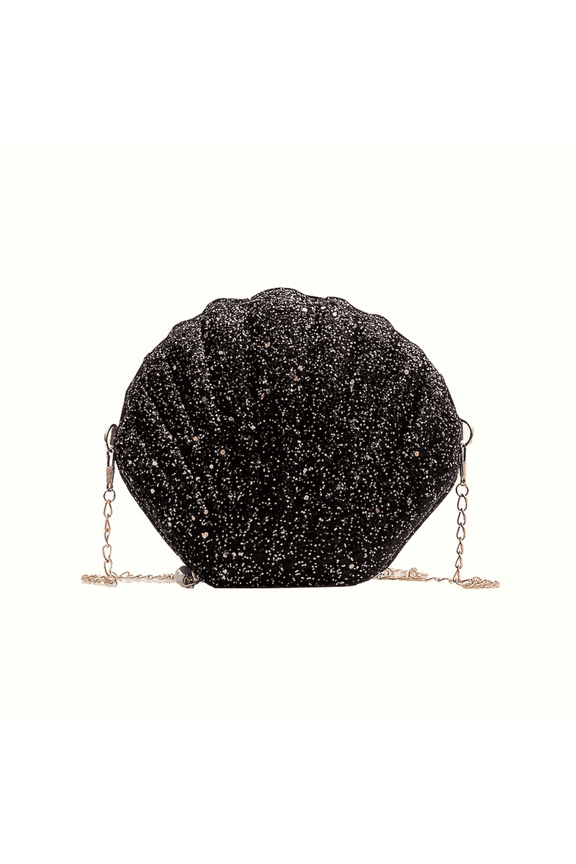 Shell Shaped Novelty Bag Cute Sparkle Crossbody Bag Womenâs Fashion Handbag Shoulder Bag & Purse for Carnaval Wedding Music Festival