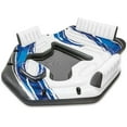 thumbnail image 1 of ZSTECH Inflatable Pool Raft for 5, Blue, with Cooler & Cupholders, 1 of 8