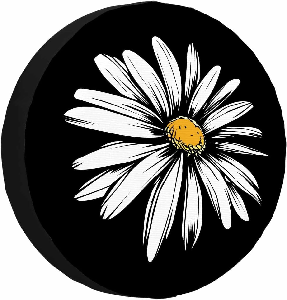 Custom Flip Flop & Daisy Spare Tire Cover - Made To Your Exact Tire Size, Optional Backup Camera Hole