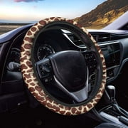 ZSTHI Giraffe Skin Animal Print Car Steering Wheel Cover Neoprene Automotive Steering Wheel Cover Anti Slip and Sweat Absorption Auto Car Wrap Cover