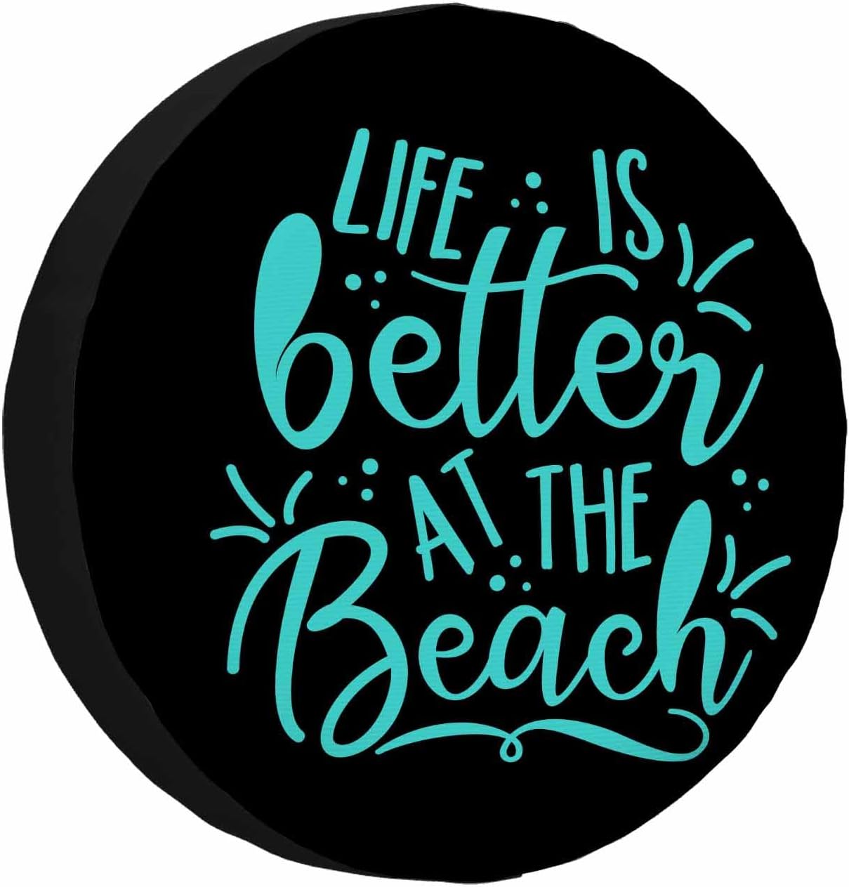 ZSTHI Life is Better at The Beach Spare Tire Cover Holiday Summer Green